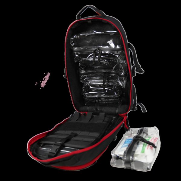 Grey Ghost Gear Medic Pack - Black with Red Zips