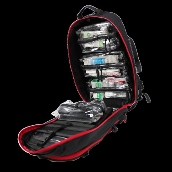 Grey Ghost Gear Medic Pack - Black with Red Zips